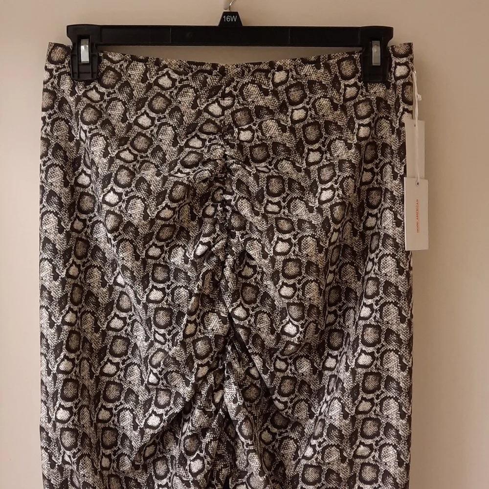 NWT, Good American Snake Print Rouched Skirt